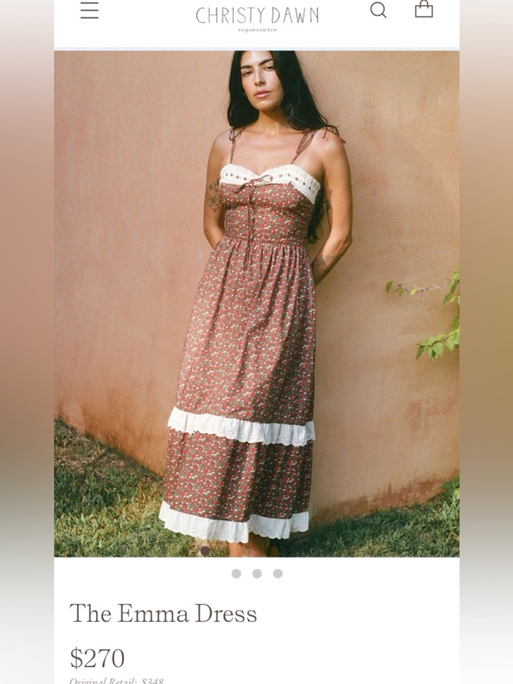 Christy Dawn The Emma Dress Evergreen Apple Harvest S Organic Cotton